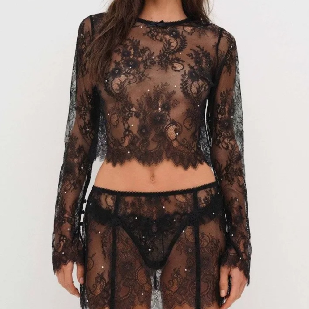For Love And Lemons Sonja Lace Top